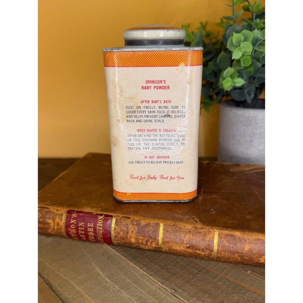 Vintage Johnson's Baby Powder Tin 10 oz Metal Shaker Collectible Advertising - Picture 4 of 6